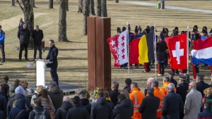 Alexander De Croo delivers speech at memorial for victims of Sierre coach crash