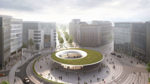 Planned redesign of Schuman roundabout