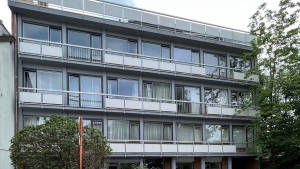 Rue Langveld modernist building in Uccle