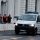 Police outside 16 Rue de la Loi Brussels following knife arrest
