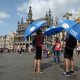Illustration picture shows tourists at the Grand Place - Grote Markt square in the city center of Brussels, Wednesday 22 August 2018. BELGA PHOTO ERIC LALMAND