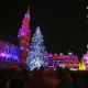 Illustration picture shows the Christmas tree on the Grote Markt - Grand Place square, during the opening of 'Winterpret - Plaisirs d'Hiver', the Christmas Market in the Brussels city center, Friday 30 November 2018. (BELGA PHOTO NICOLAS MAETERLINCK)