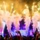 Fireworks pictured during the live set of Martin Solveig on the Lotus stage during the first day of the second weekend of the Tomorrowland music festival, Friday 26 July 2019. (BELGA PHOTO DAVID PINTENS)