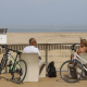 Illustration picture shows cyclists enjoying the sun at the Belgian coast in Oostende, Wednesday 20 May 2020. (BELGA PHOTO THIERRY ROGE)