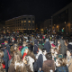 People gather for a protest action calling for the boycott of bars following multiple testimonies from victims of sexual violence in two bars in the Ixelles quarter in Brussels, Friday 12 November 2021. (BELGA PHOTO PAUL-HENRI VERLOOY)