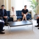 Meeting between family and friend of Olivier Vandecasteele and justice minister and prime minister - Belga