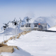 Hand out picture released by International polar foundation shows Princess Elisabeth Station with wind turbines, solar panels & satellite dish. (BELGA PHOTO INTERNATIONAL POLAR FOUNDATION)