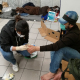 Infirmières de rue providing medical care for homeless during corona pandemic