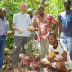 Thierry Noesen from Belvas with Ivory Coast cocoa farmers